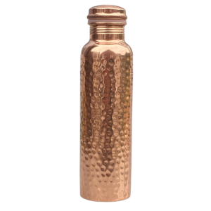 Koperen drinkfles glanzend 1000 ml handgemaakt
